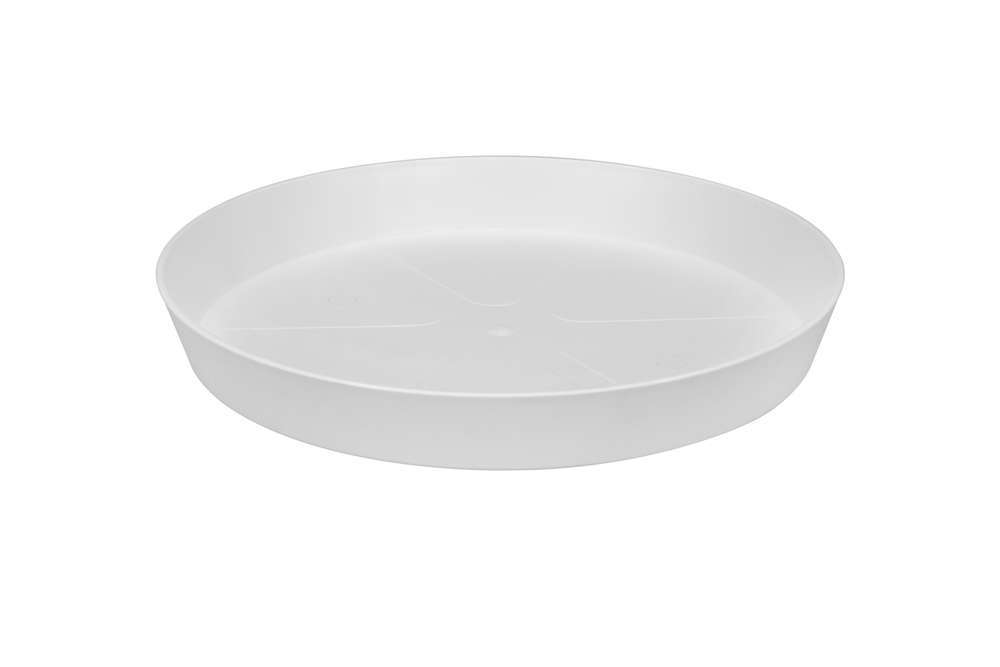 Soucoupe Loft Urban ronde en plastique blanc - D.13,9 cm