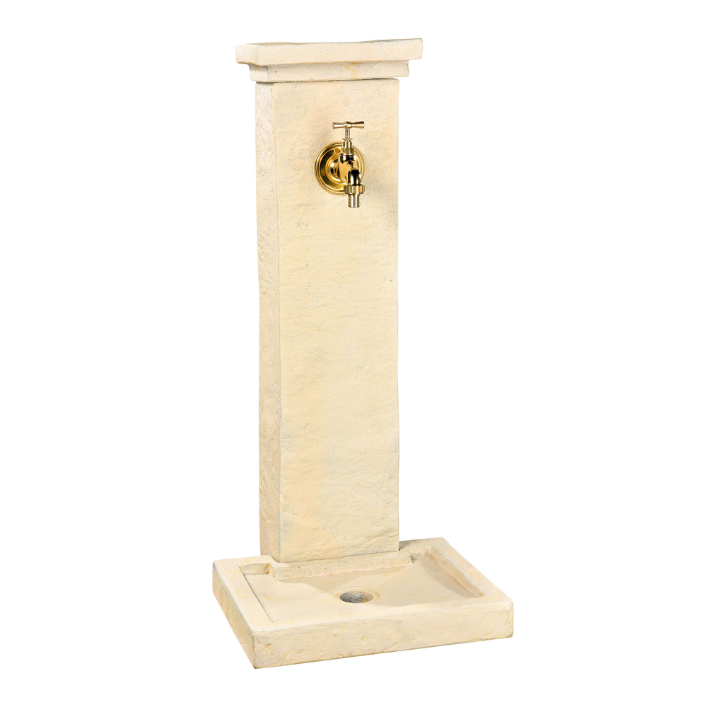 Fontaine borne schiste ton pierre, L.31xl.39xH.82,5cm