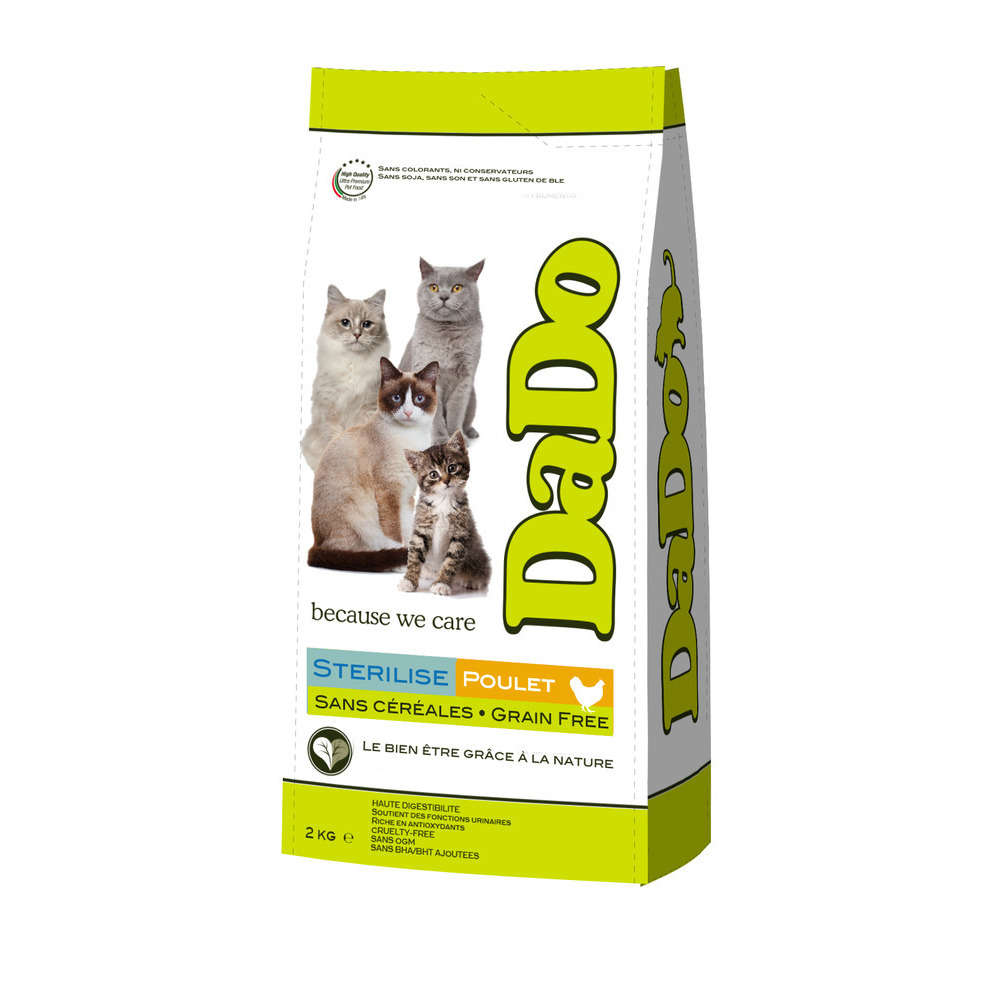 Croquettes pour chats adultes stérilisés sans céréale 10 kg