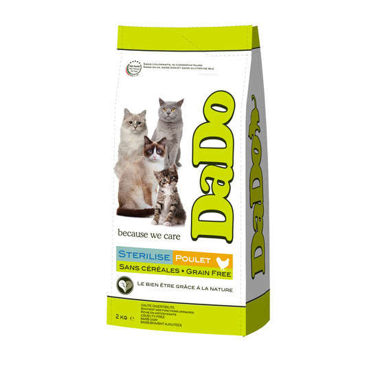 Croquettes pour chats adultes stérilisés sans céréale 10 kg