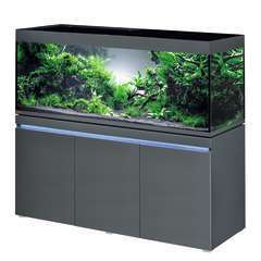 Aquarium Incpiria LED poisson d'eau douce, gris - 530 litres