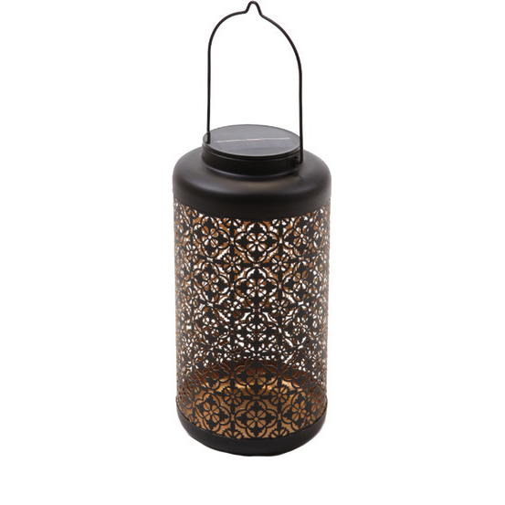 Andaluz, lanterne métal avec 22 mini LED, hauteur 31cm