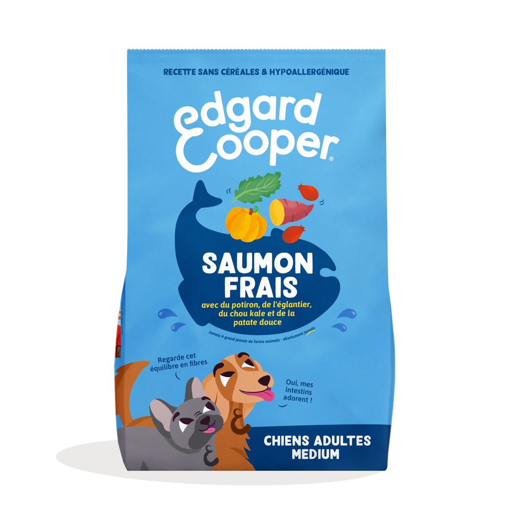 Croquettes Saumon , betteraves, pommes, mangues et cassis 2.5kg