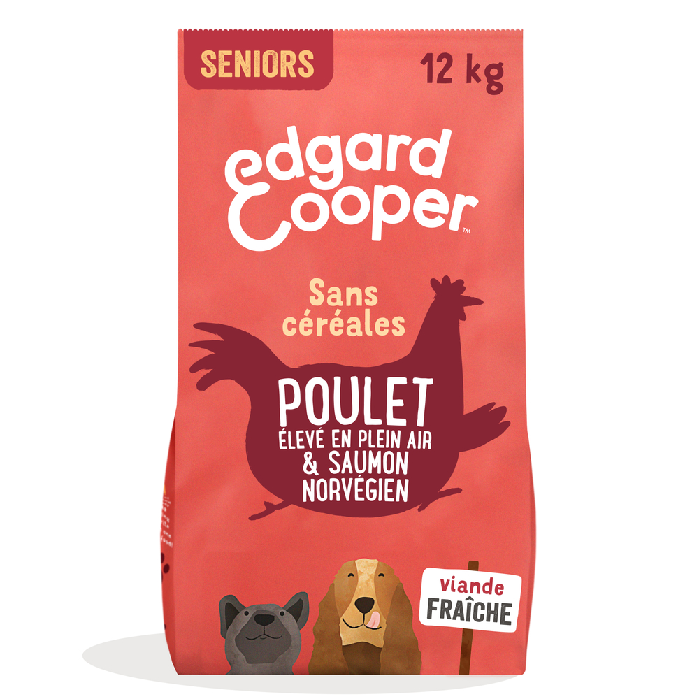 Croquettes Poulet Saumon brocolis myrtilles canneberges et cassis 12kg