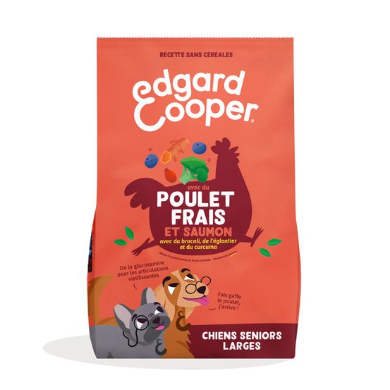 Croquettes Poulet Saumon brocolis myrtilles canneberges et cassis 12kg