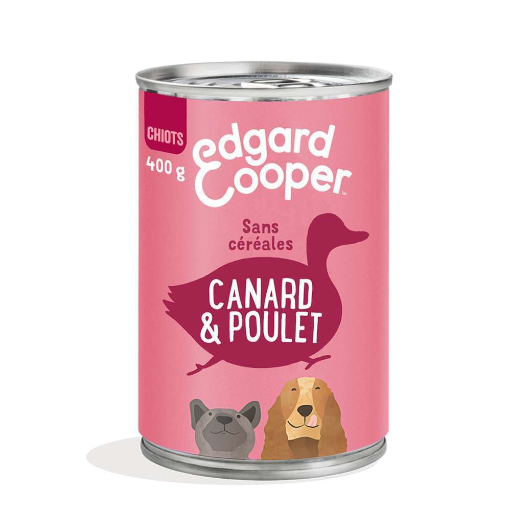 BoÃ®te nourriture, chiot, canard/poulet, 400gr