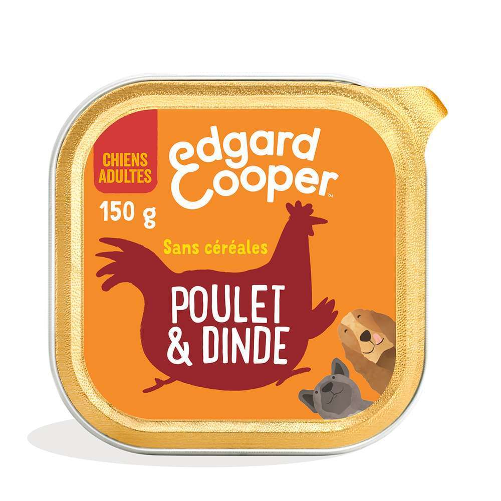 Boite Poulet Dinde aux pommes, canneberges et carottes 150g
