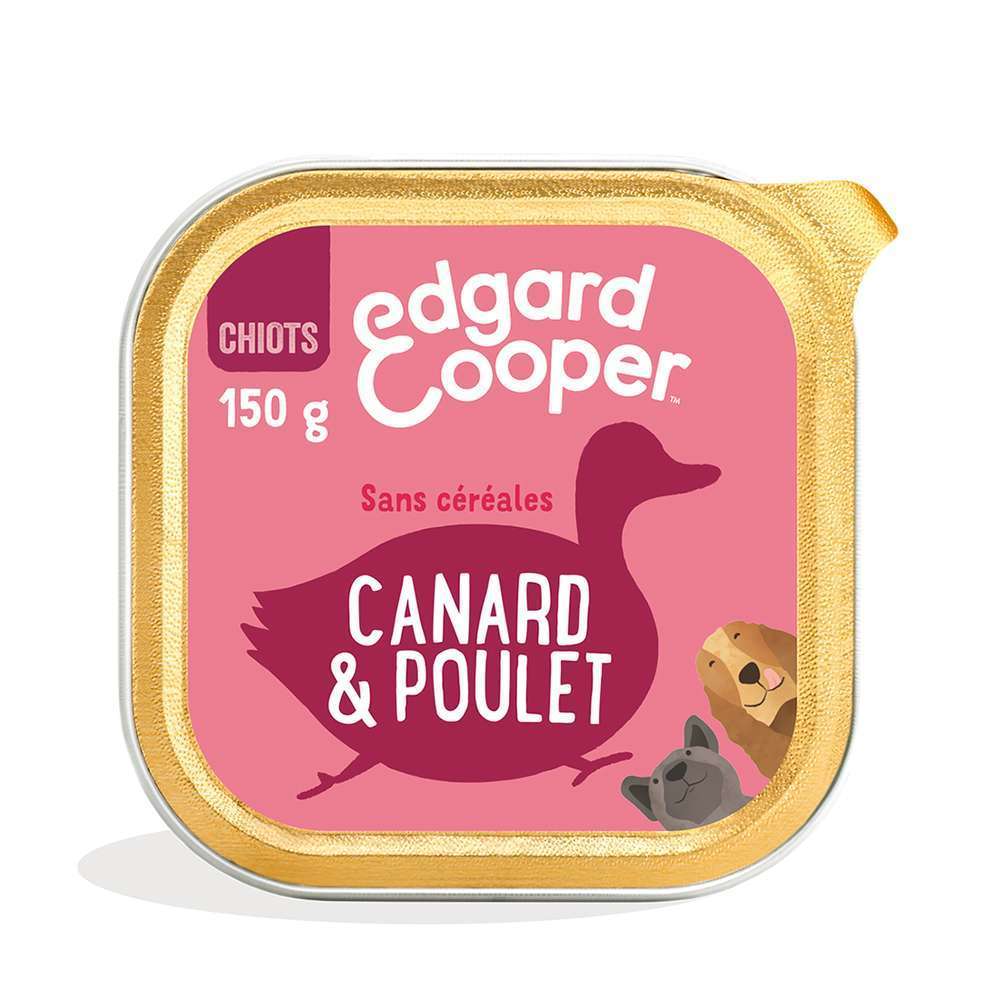 Barquette Canard Poulet aux brocolis, carottes et potirons 150g