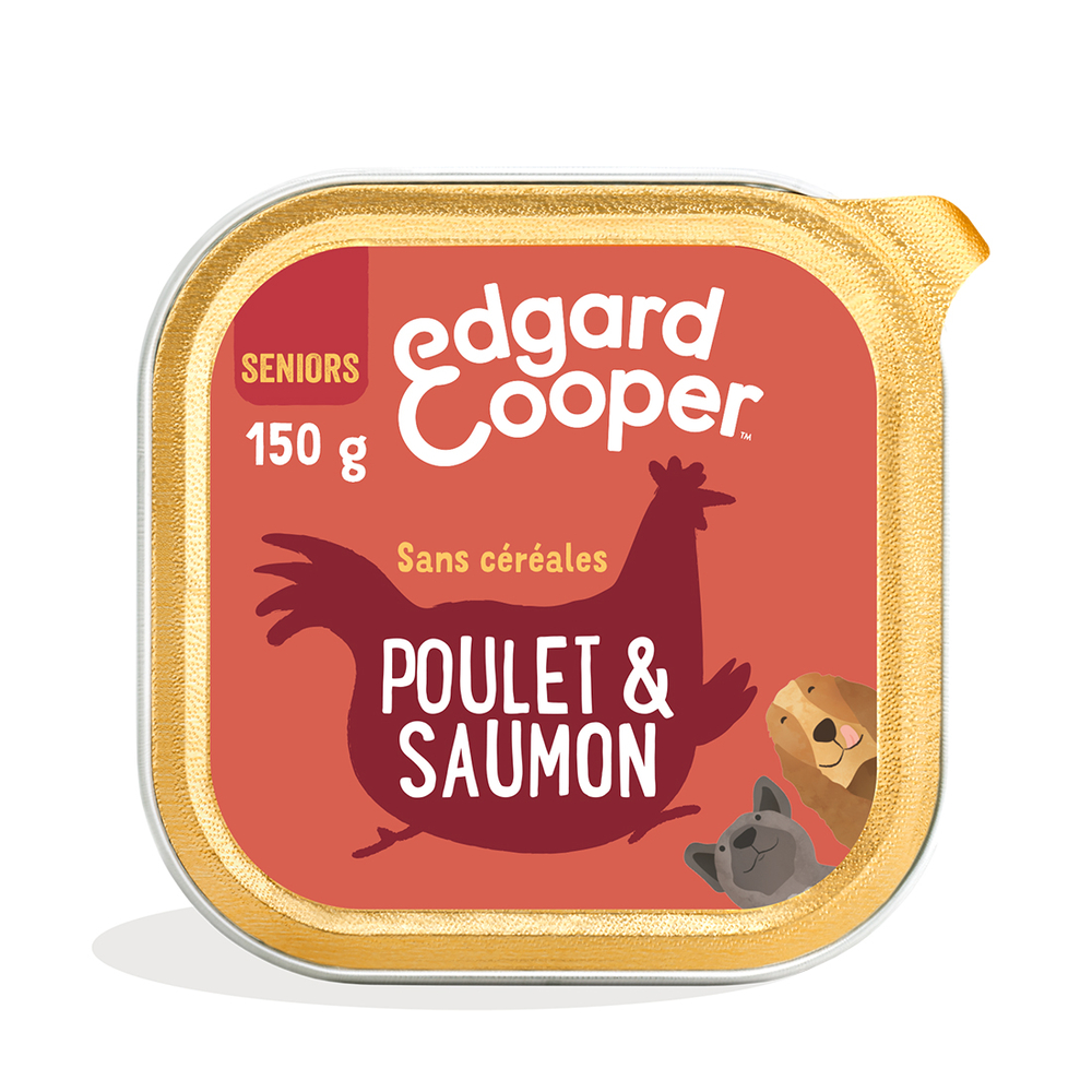 Barquette Poulet Saumon aux brocolis, canneberges et pois 150g