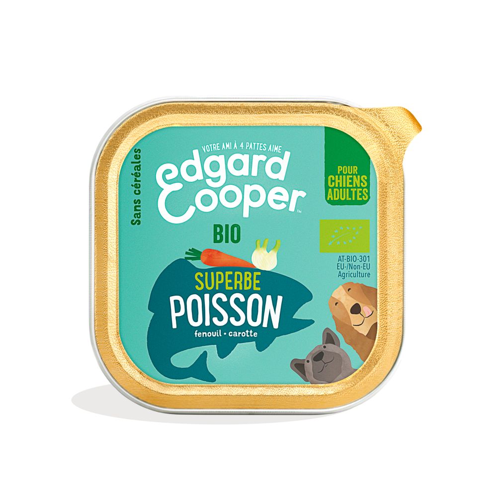 Barquette Poisson bio au fenouil et aux carottes bio 100g
