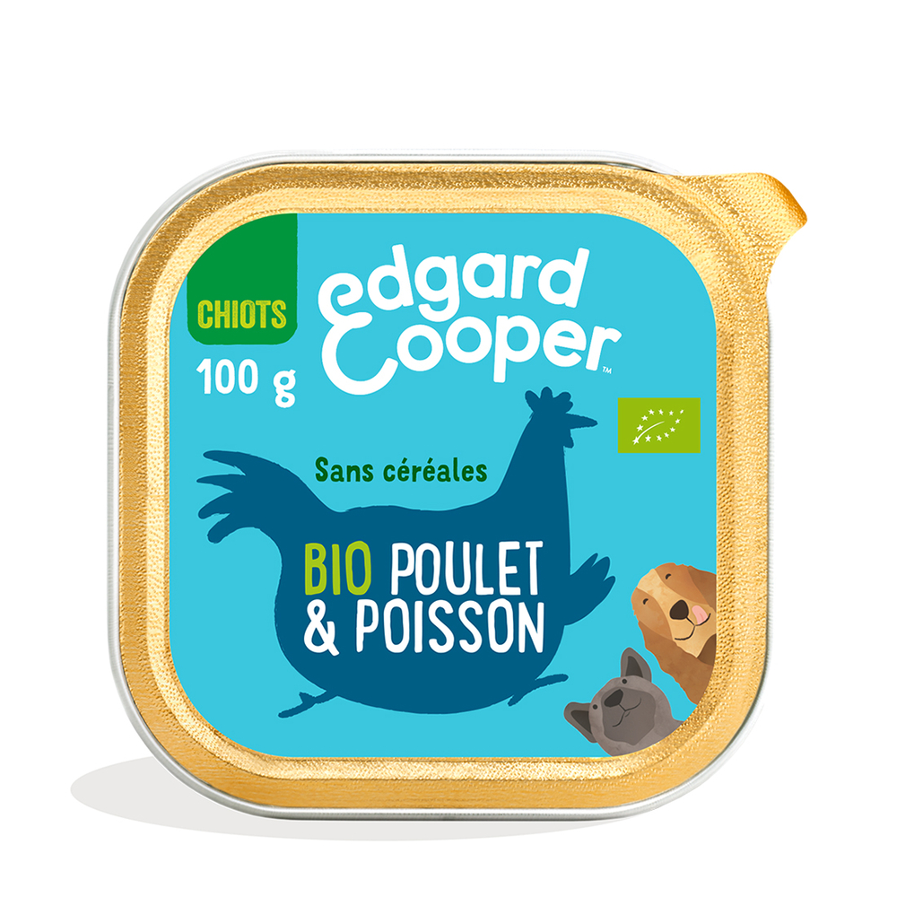 Barquette Poulet Poisson bio aux carottes et pois bio 100g
