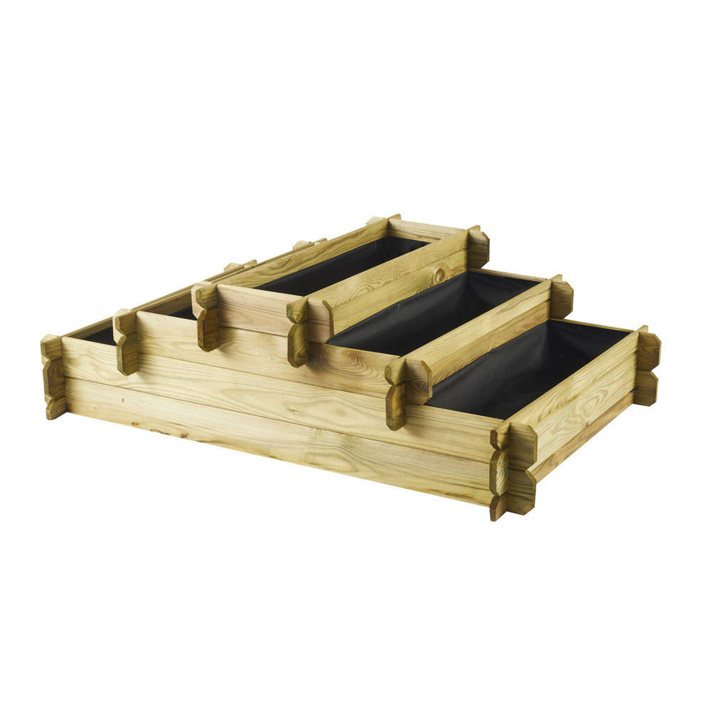 Carré potager 3 étages, en bois L120 x 80 x H.40 cm