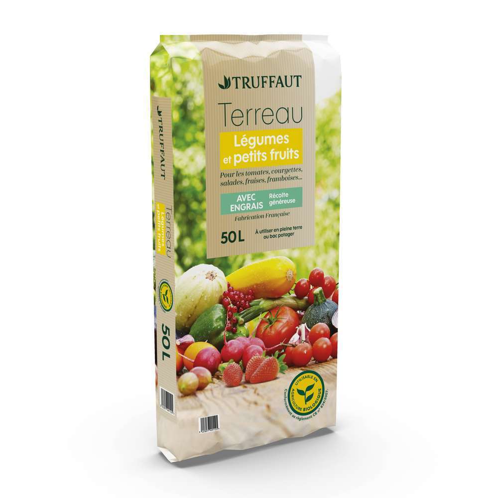 Terreau pour plants de légumes et petits fruits - sac de 50 litres