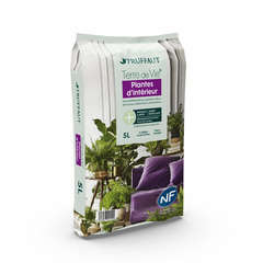 Terreau 'Terre de Vie®' pour plantes d'intérieur - sac de 5 litres