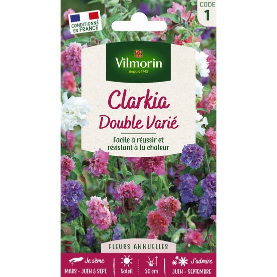 Graines de Clarkia Variée sachet 2g