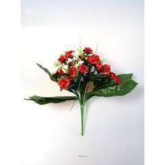 Bouquet de Roses artificielles 35 fleurs avec feuillage H 24 cm