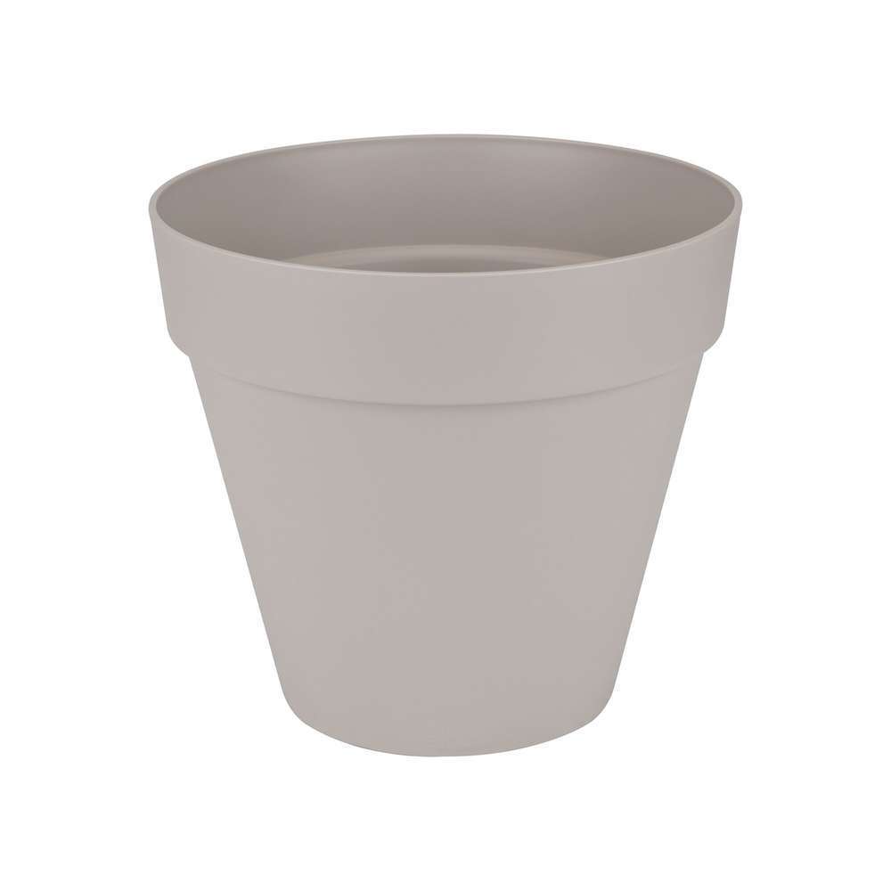 Pot Loft Urban rond en plastique gris chaud - D.20 cm