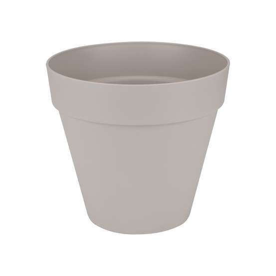 Pot Loft Urban rond en plastique gris chaud - D.20 cm