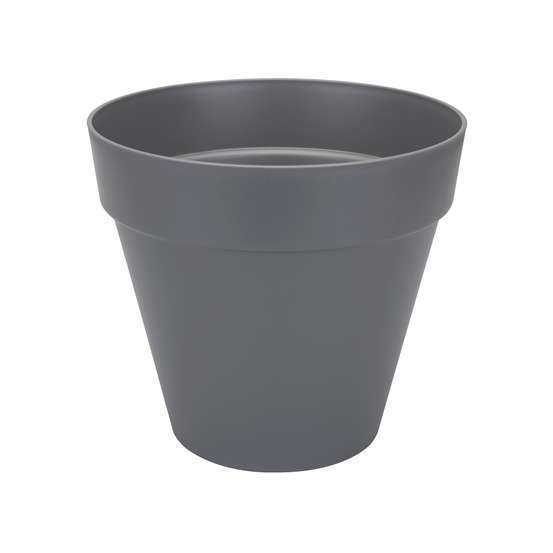 Pot Loft Urban rond en plastique anthracite - D.20 cm