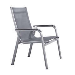 Fauteuil empilable BASIC+ argent/anthracite