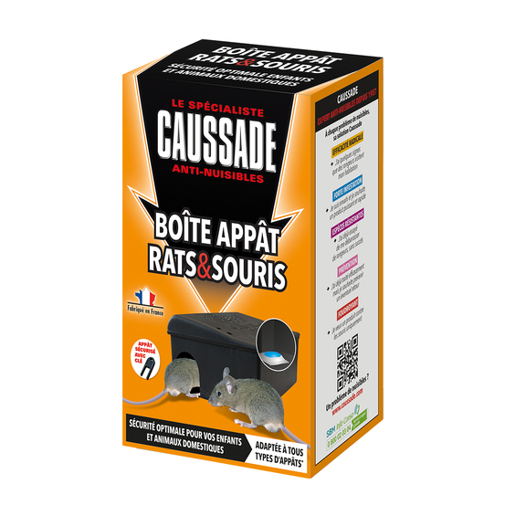 Anti-nuisible Rats & Souris -boîte appât avec clé de fermeture - CAU