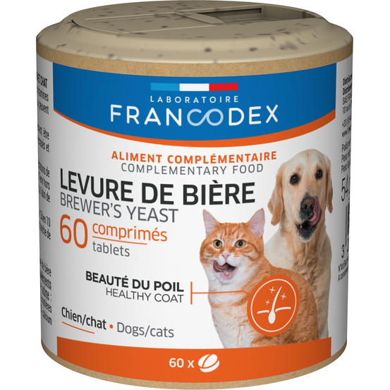 Levure de bière pour chien & chat 60 comprimés Francodex