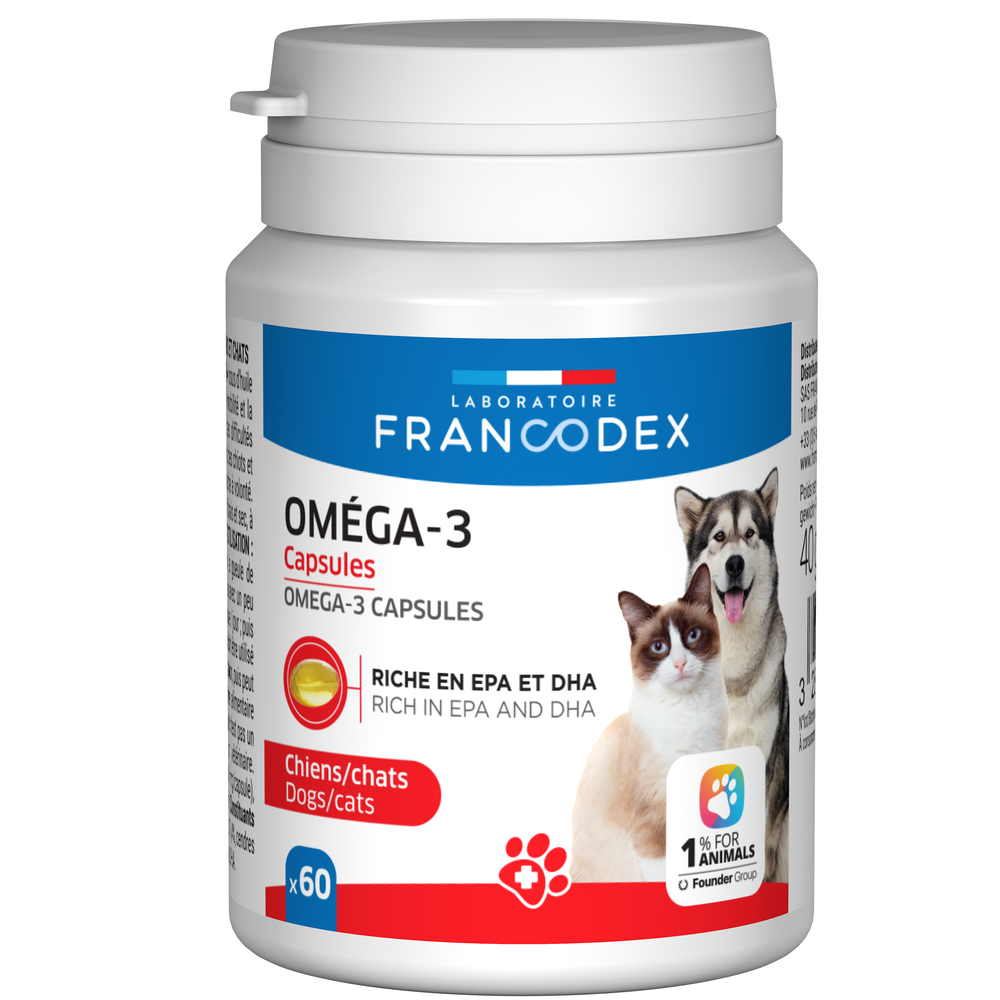 CAPSULE OMEGA 3 CHIEN CHAT X60-(756540)