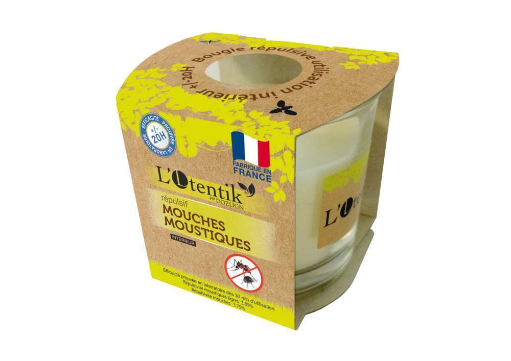 Bougie répulsive mouches et moustiques 18H