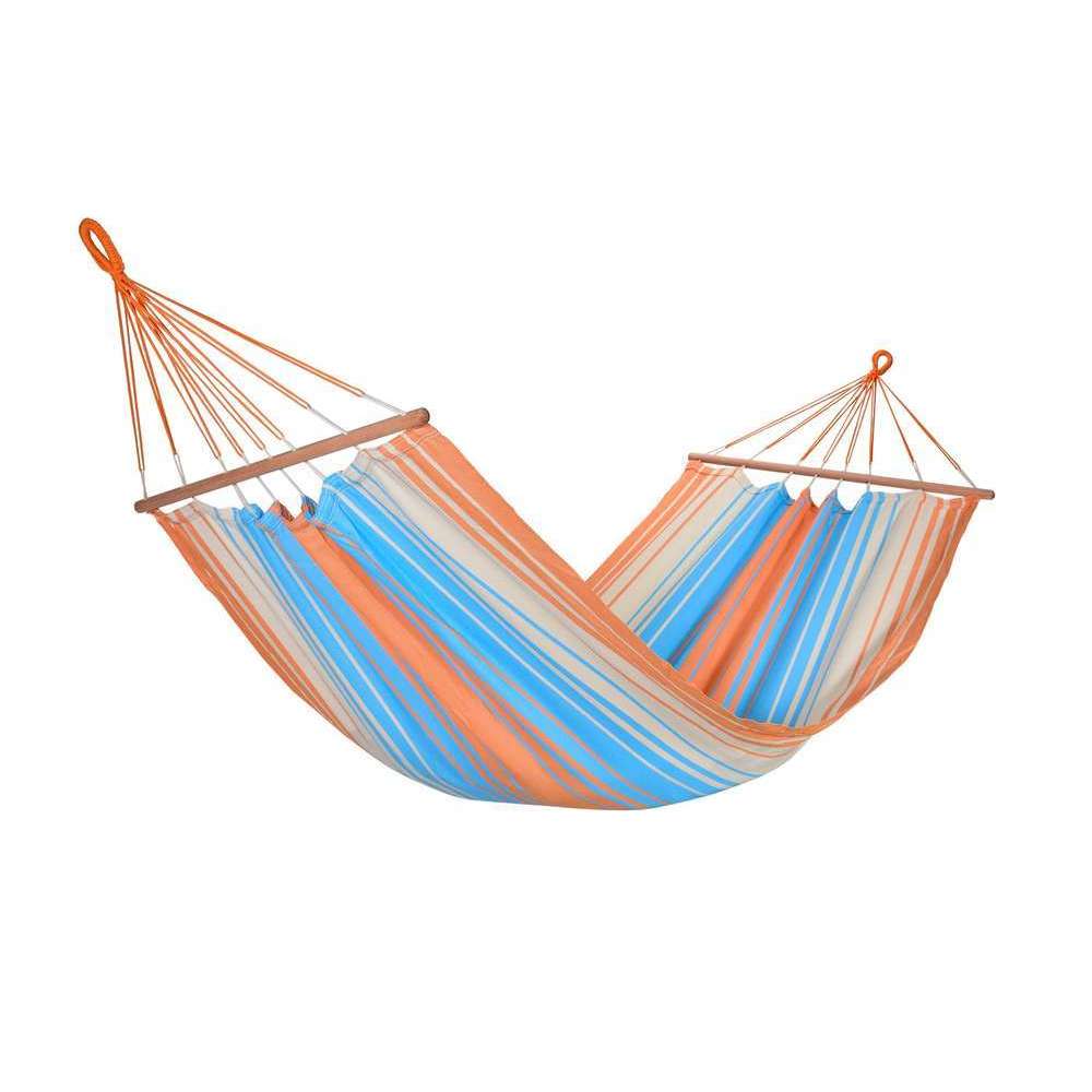 Hamac Kolor rayé orange bleu certifié FSC 100%