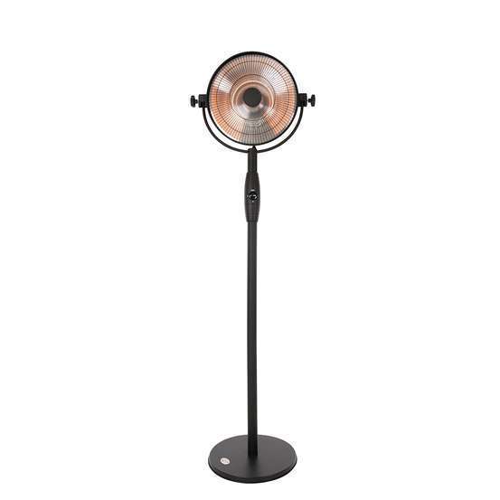 Chauffage halogène HEATER RETRO STANDING 2100 acier noir - D.47,5 cm