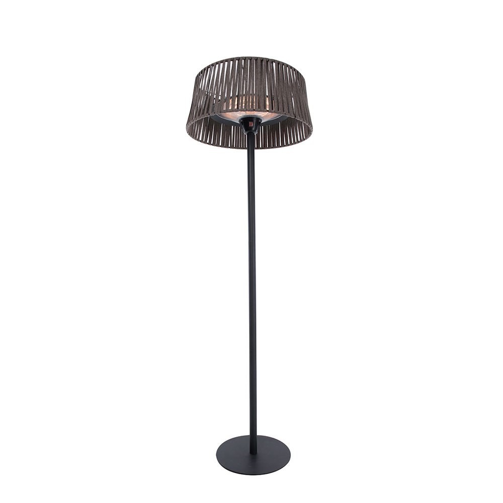 Chauffage halogène extérieur ARTIX CORDA 2100 en acier brun - D.60 cm