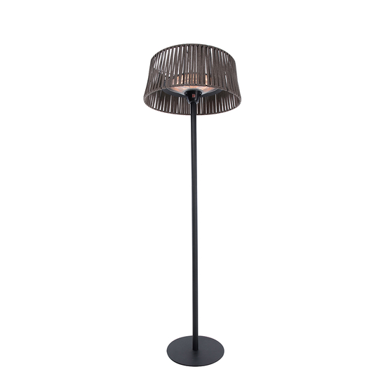 Chauffage halogène extérieur ARTIX CORDA 2100 en acier brun - D.60 cm