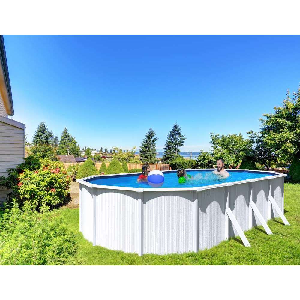 Piscine saphir en métal 760x390cm h120cm