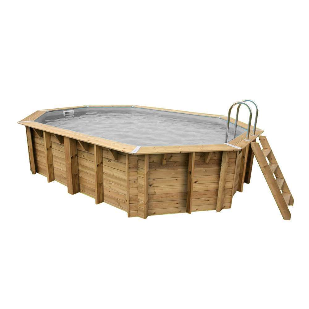 Piscine OCEA 355X550 H120cm liner gris 75 100eme