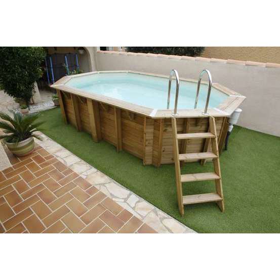 Piscine OCEA 400X610 H130cm liner bleu 75 100eme