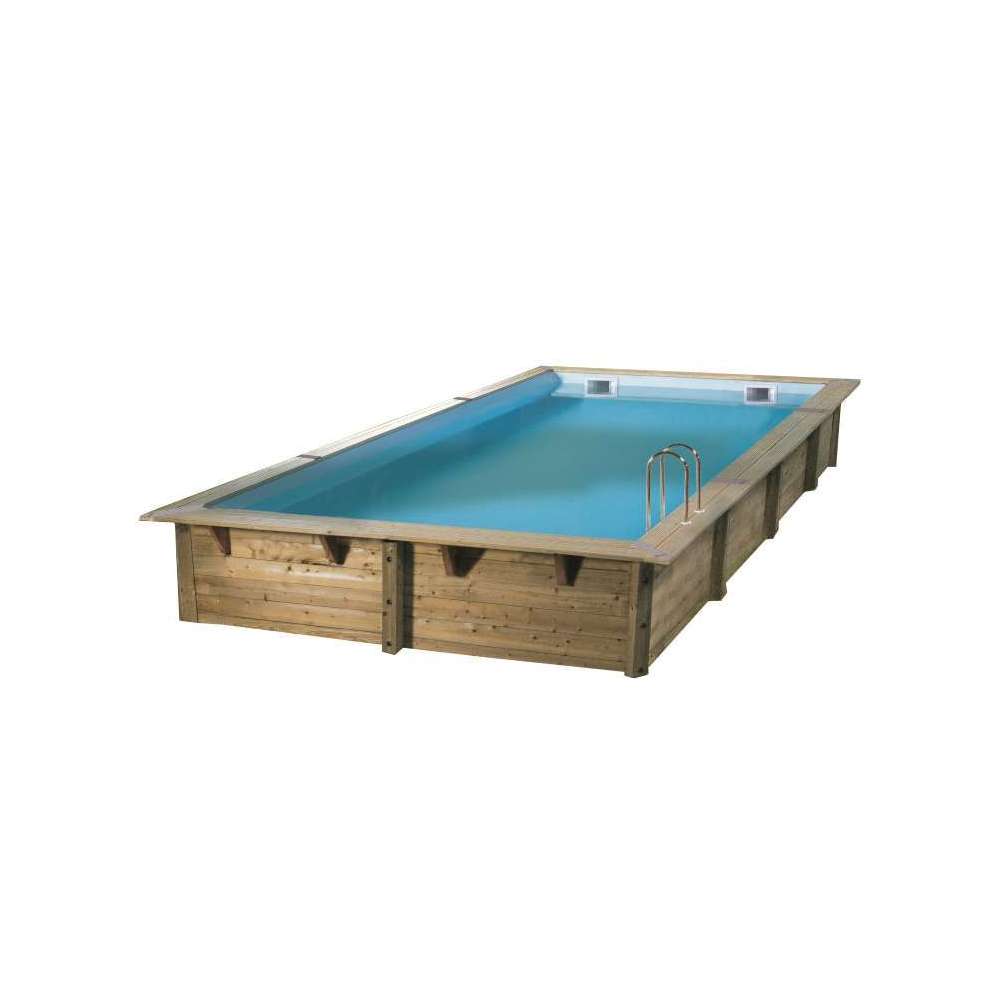 Piscine LINEA 350X650 H140cm liner bleu 75 100eme