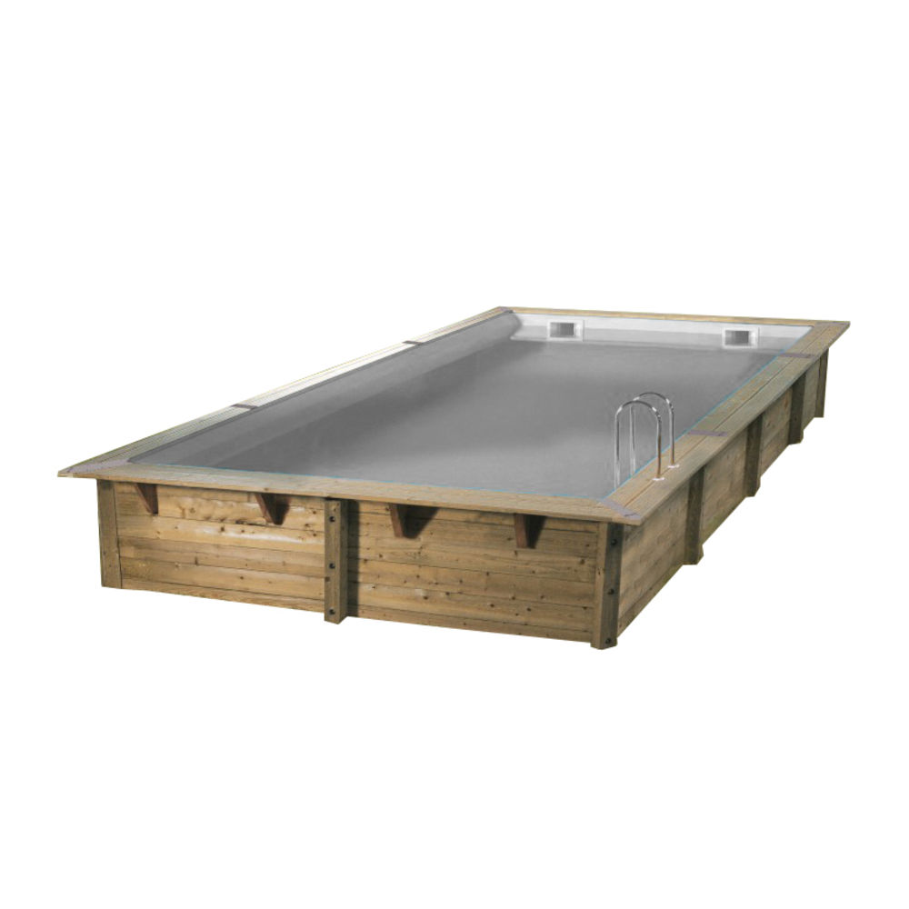 Piscine LINEA 350X650 H140cm liner gris 75 100eme