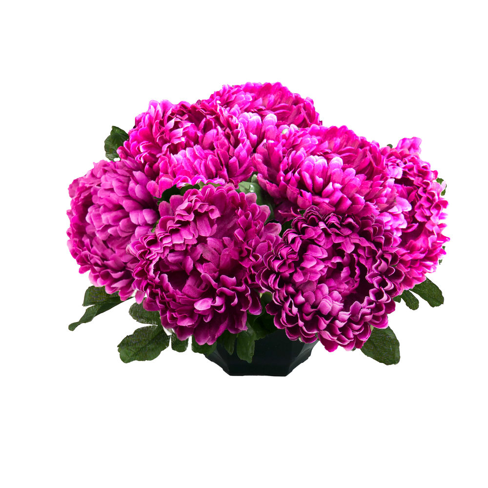 Coupe de chrysanthèmes artificielles à 14 tiges