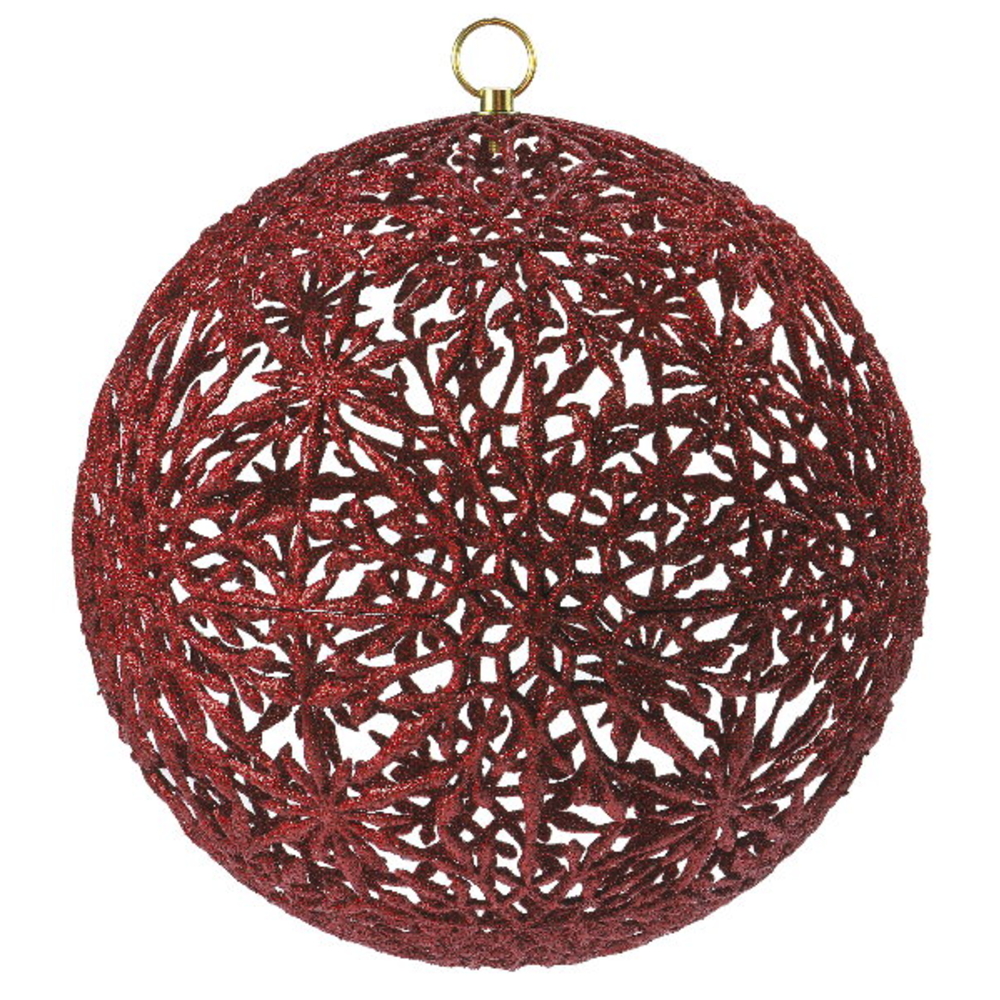 BOULE FILI RGE PAILLETEE 20CM-(769606)