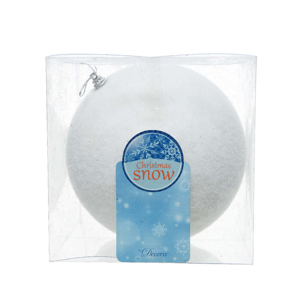 Boule Neige mousse : D.14cm blanc