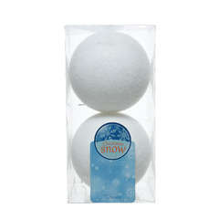 Boule Neige mousse : D.10cm blanc