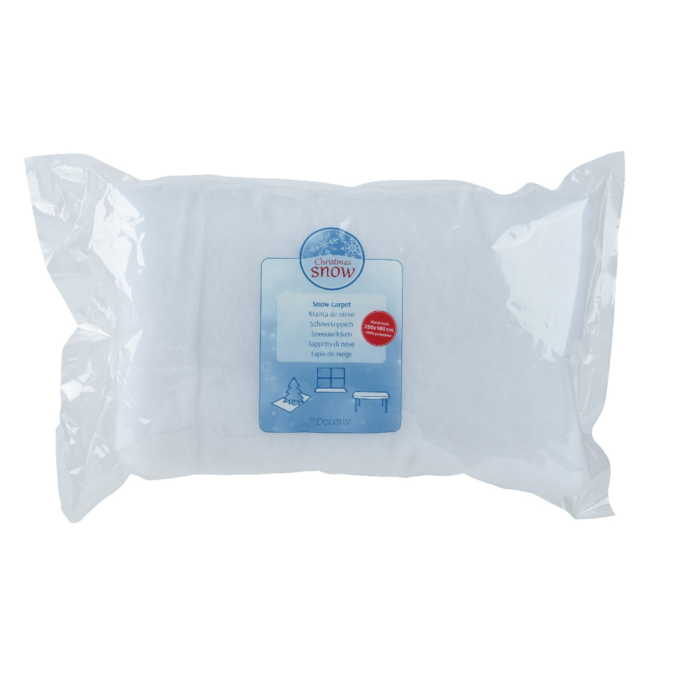 Tapis Neige PES 250x100cm : Blanc