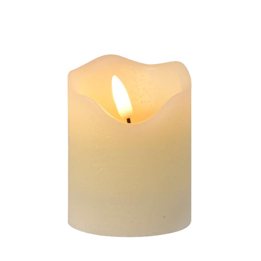 Bougie Flamme Ondulant A Piles Creme 1 Led Truffaut