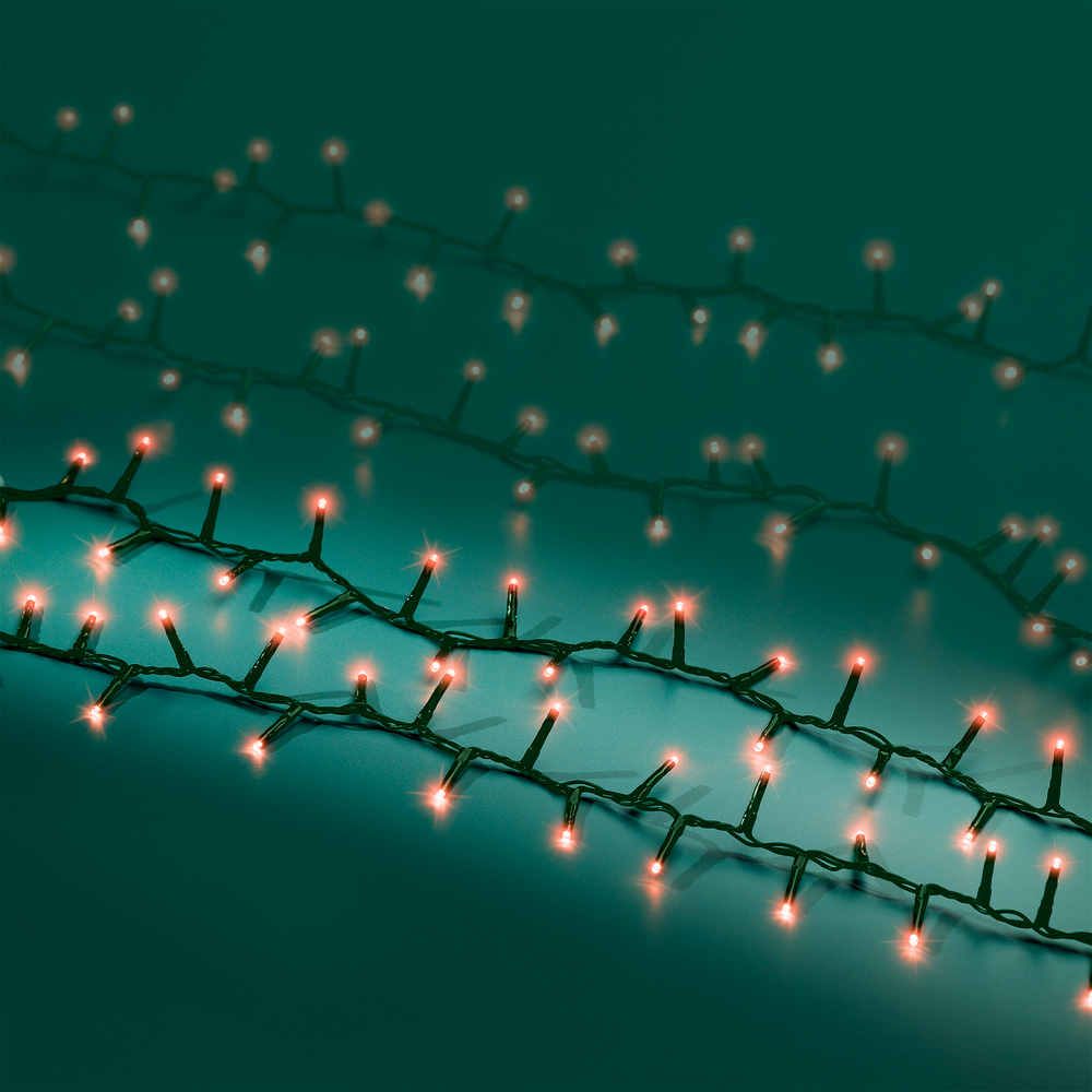 Guirlande 1600 cm, 750 led : vert/rouge