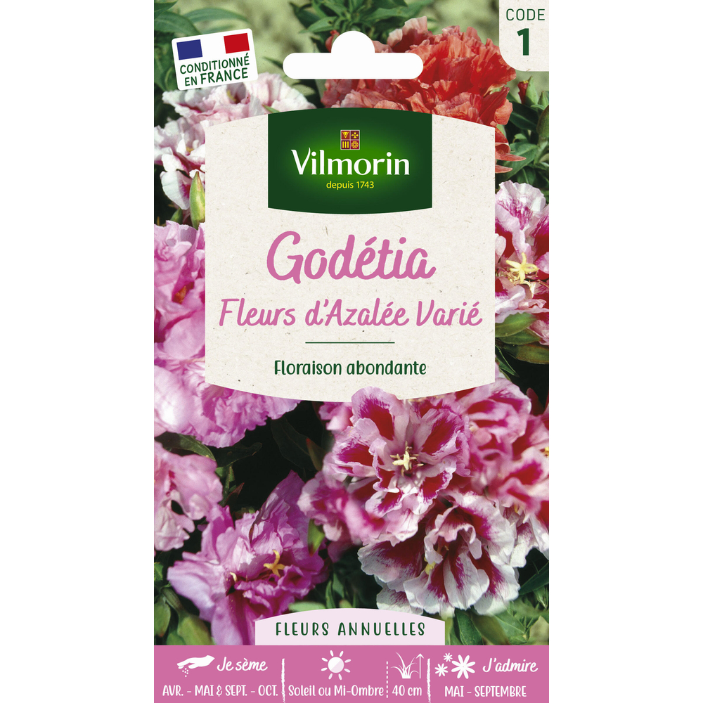 Vilmorin - Godetia DBL FL Azalée Mix