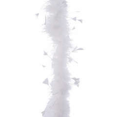 Boa plume poule 184cm blanc