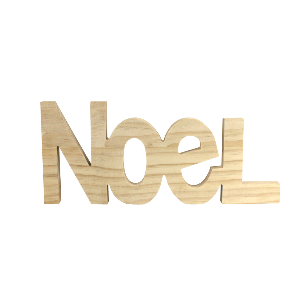 MOT NOEL BOIS 15 X 34.5 X 2CM-(782325)