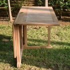 Table pliante carrée en teck ecograde goa 120 x 120 cm