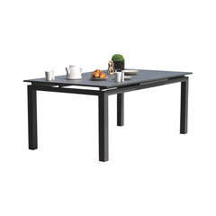 Table MIAMI 180/240X100 cm avec rallonge automatique, en aluminium
