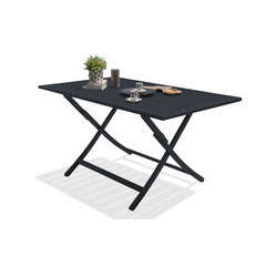 Table pliante MARIUS 140x80 cm en aluminium - GRIS ANTHRACITE